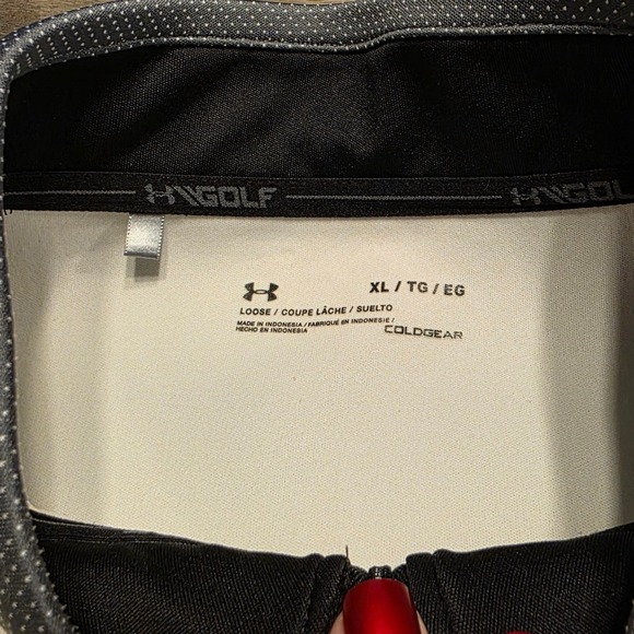 Under Armour ColdGear Golf Pullover White Grey 1/4 Zip Loose Fit Sz XL - Picture 5 of 8